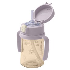 Bebelock 韓國製PPSU一鍵彈蓋吸管杯, 薰衣草紫, 210ml, 1個