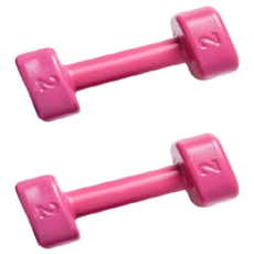 ETUDIER 홈트레이닝 요가 헬스 덤벨 아령 핑크 2kg, 2개