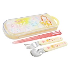 Skater 抗菌兒童餐具三件組, 湯匙 + 叉子 + 筷子, 美女與野獸, 1組