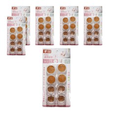 Little Pink Rabbit 粉彩小兔 透明桌椅腳套 8入 適用直徑30-40mm 柔軟包覆耐磨耐用 刮痕防止噪音防止, L 3.5 x 3cm, 6包