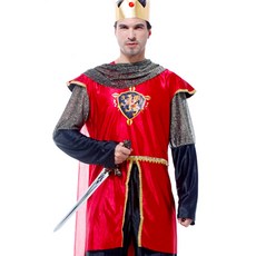 남성용 아더왕 할로윈 의상 M-0050, 혼합색상, 1세트