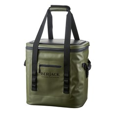 berjack 軟式保冷袋 保冷 迷你 大型 露營 39罐 冰桶, 橄欖褐色, 25L