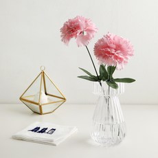 Samho Glass 傘狀條紋玻璃花瓶 SH18001 2入, 單一顏色