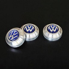 鋁製Logo車牌螺絲 福斯 鍍鉻銀[3入1組], 3個, 福斯(鍍鉻銀)