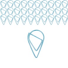 Maket Gamseong 水滴型文具夾 藍色, 1個, 150入