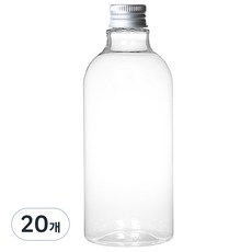 Glassdomae DN500 透明飲料容器 鋁製銀蓋, 500ml, 20個