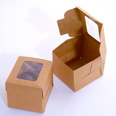 組裝式禮品開窗盒 小 8 x 9 x 7.5 cm, 牛皮, 50個