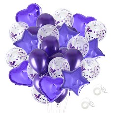 PARTYSHOW 慶祝派對氣球組 28入, 紫色, 1組