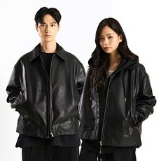 CAMEL Apparel 男女通用 寬鬆版型 皮革夾克 CL2413L