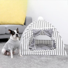 REDPUPPY Summer Velcros 寵物屋 含坐墊, 條紋