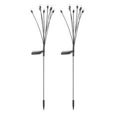 MIREU 太陽能8LED庭園燈 2入, 黃色