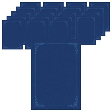 Daniel文具 Magic Fabric雙面膠插入式紙質獎狀夾, 素面藍色, 20個