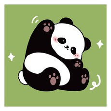 DCLARE DIY 數字油畫 20 x 20 cm 套組, 5號 熊貓, 1個