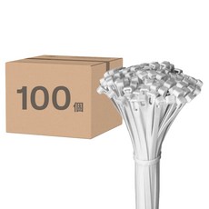 POLYWELL 寶利威爾 可鬆式束線帶 PW15-T65-0103 100個, 1組, 白色