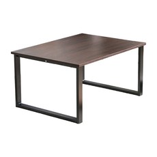 AMOS 工業風方形角管和室桌 DAA034DK 胡桃色, 簡約設計，穩固耐用, 1個