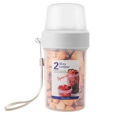 Happy Withus 兩用午餐罐 沙拉雙層便當盒 150ml + 330ml, 1個, 混合顏色