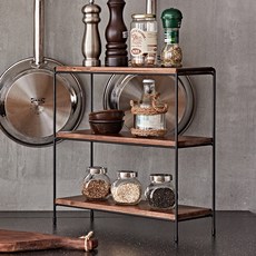 영진앵글 미니 수납 선반, BLACK, 3단