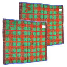 永潔 茶巾 Set 棉60% 吸水不掉屑, 2條, 彩格子