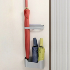 뉴립 미니멀 무타공 우산꽂이 세트, 4개, 그레이