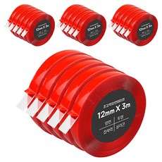다다 초강력 실리콘 아크릴 폼 양면테이프 12mm x 3m, 투명, 20개