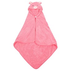 Vanibaby 兒童斗篷浴巾 滌綸 + 棉綸, 粉色小豬, 1條