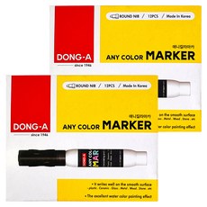 DONG-A Anycolor 麥克筆 白色, 1色, 24個