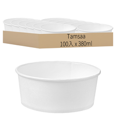 Tamsaa 無印刷紙容器 380ml, 1個, 100入