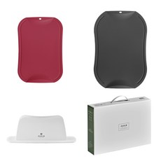 doble 砧板 S號 亮粉色+M號 灰色+收納架, 砧板（小）+砧板（中）+支架, 1組