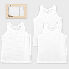 메이키즈 남성용 통기성 백물 런닝 3종 세트