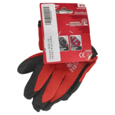 Milwaukee 美沃奇 3級防割手套 9"/L 丁腈浸膠手套, 紅黑, 1雙