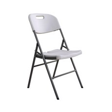AMOS 素面白折疊椅 白色 寬44 x 深50 x 高86公分 烤漆鐵管 PP塑膠 免組裝, 1個