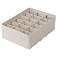 SHIMOYAMA 新款布藝18格分隔內衣收納盒, 1個, 布藝