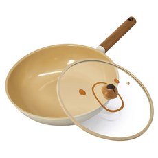 cuoco 小熊炒鍋組 IH 含蓋, 炒鍋, 暖白色, 1組