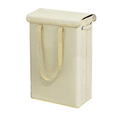 Well Life 悅生活 仿亞麻EVA超窄縫洗衣籃 4件組 米色 45L