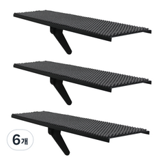 엘디엘마운트 티비 셋탑박스 공유기 사운드바 거치대 APL-S450, 블랙, 6개