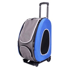 ibiyaya 依比呀呀 五彩繽紛寵物拉桿後背包, 寶藍色, 1個