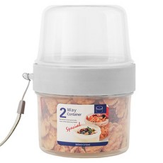 Happy Withers 兩用沙拉雙層便當盒 310ml + 360ml, 1個, 混合顏色