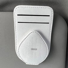 어반카 마그네틱 가죽 선바이저 클립, 화이트, 1개