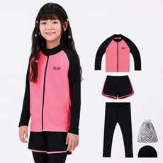 AQUATICA 孩童拉鍊式泳衣+內搭褲+游泳短褲+泳帽+塑膠收納袋 AQA336