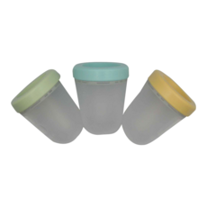 BEABA 矽膠儲存罐 Set, 3件組(3x200ml), 食品級矽膠, 可放入冰箱冷藏或冷凍保存, 200ml, 春意, 1組