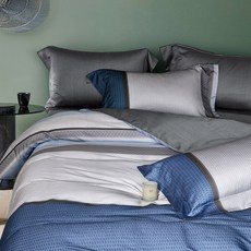 Prawear 巴麗維亞 60支100%萊賽爾天絲兩用被床包組-詩韻 舒適透氣, Queen Size