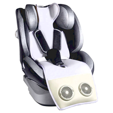 旋風酷涼冰絲汽車通用通風坐墊 手推車涼墊 安全座椅涼墊 餐椅 嬰兒車涼墊 靠墊 涼席, 白色, 1組