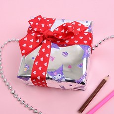 좋은기븐 산리오 쿠로미 메탈포장지 37.5cm X 12m, 실버, 1개