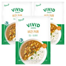 동원홈푸드 비비드그린 비건 카레, 180g, 3개