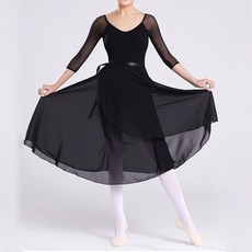 Marketpia 舞蹈練習雪紡八分現代舞長裙