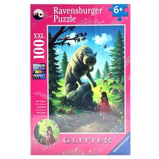 Ravensburger 維寶 拼圖 小紅帽復仇 Glitter閃亮 100片, 1盒