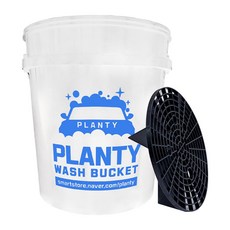 World Clean Plenti 洗車桶 + 隔砂網套組, 白色 + 黑色, 18L