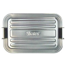 Skater 超大容量鋁製輕量蒸飯便當盒 12.9 x 20.2 x 7.4cm 550g, 銀色, 1個