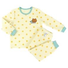 Maykids Yellow Pop Bear 保暖內衣上下套裝