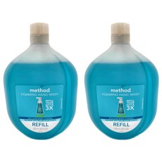 Method 美則 清泉 泡沫洗手露補充瓶, 828ml, 植物配方, 2瓶